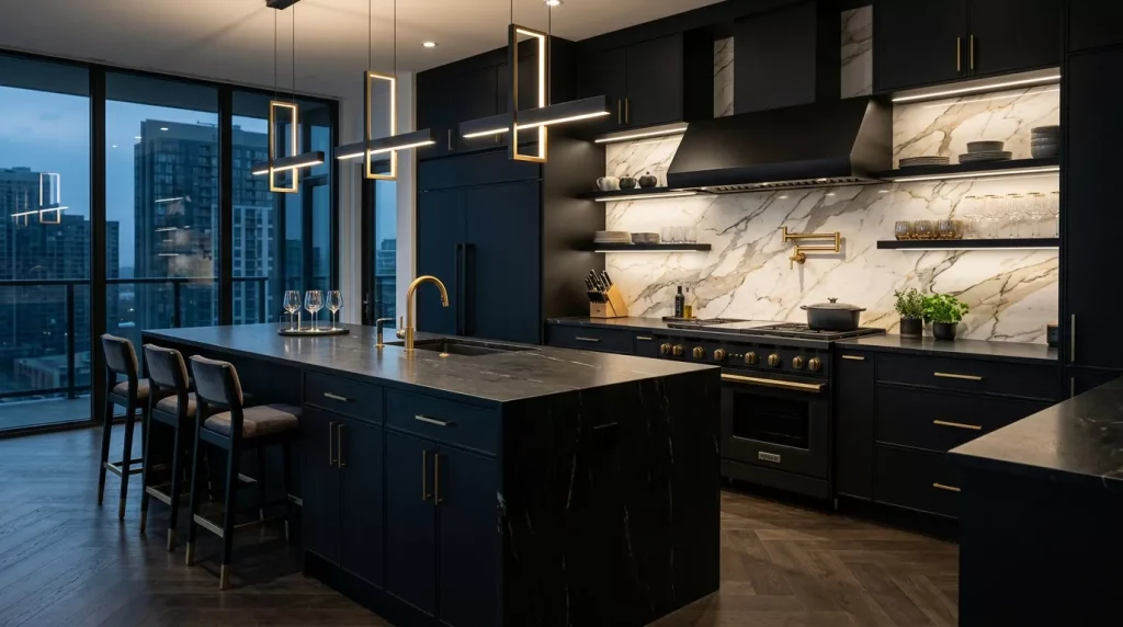 luxury kitchen matte black cabinets 202606010307 6a1cb12c75e04