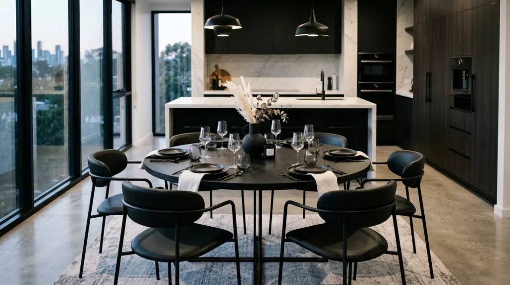 black white kitchen table setup 202605272147 6a1720163866b