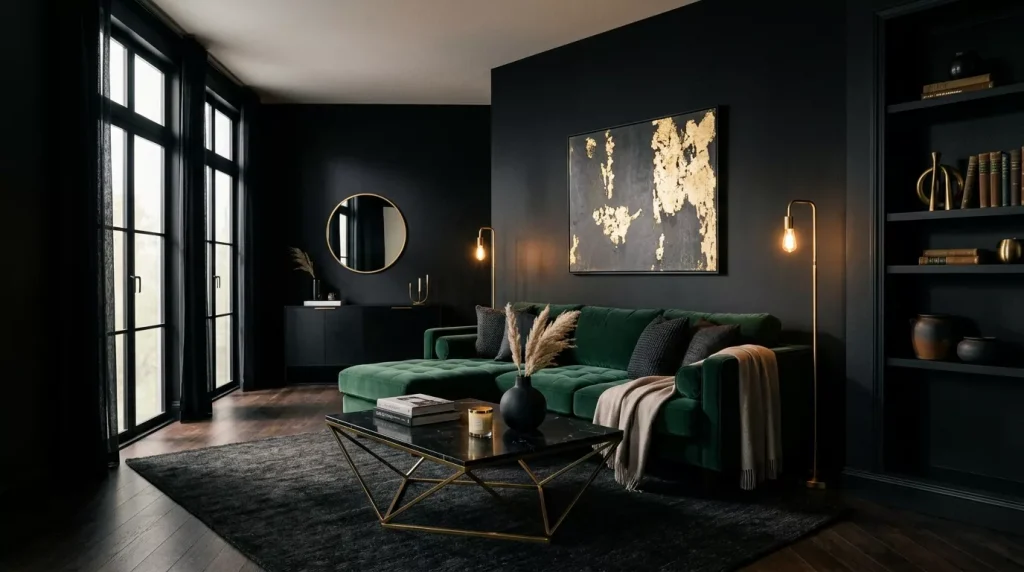 Chic Living Room Design Ideas for Every Style 13 chic living room black walls 202605211208 6a0eb0495aa6f