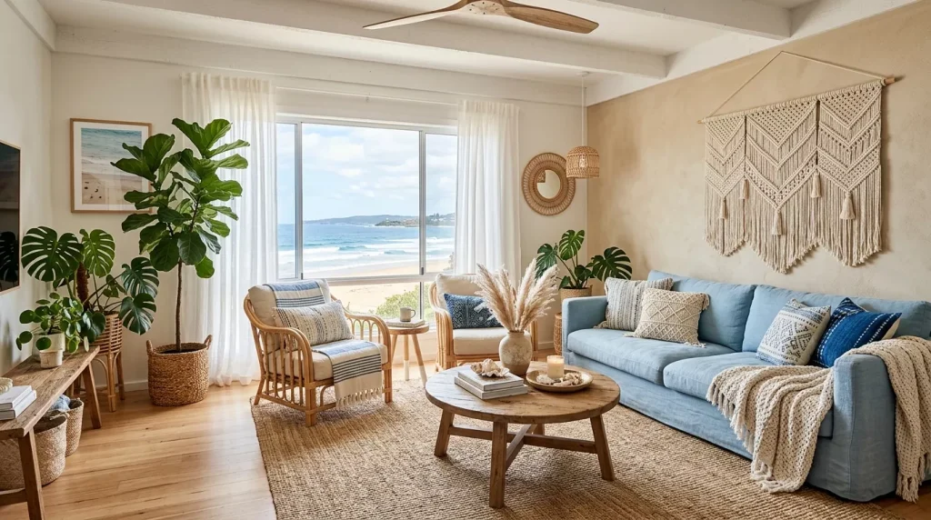 Coastal Living Room Ideas to Bring the Beach Home 5 coastal boho living room rattan 202605221108 6a0ff2f419cb6