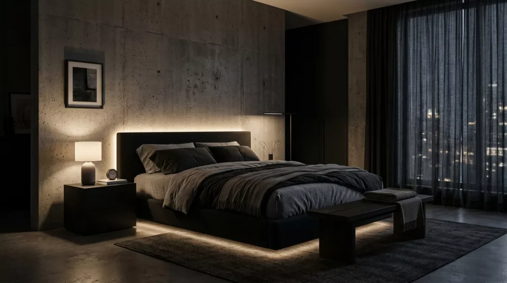 dark bedroom setup with platform 202605292245 6a19d12bdcefc