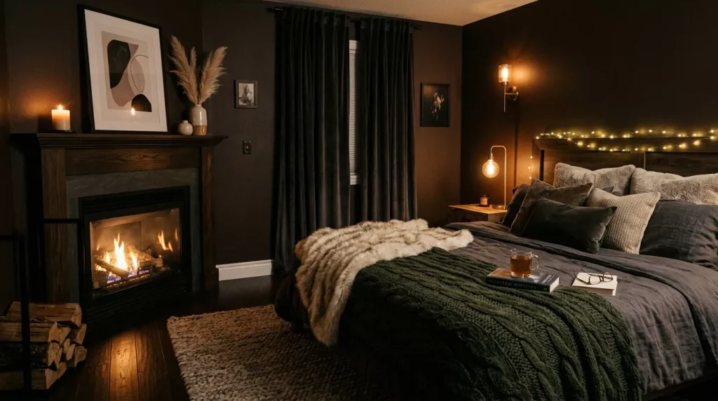 dark bedroom with fireplace 202605292246 6a19d1194bd91 1