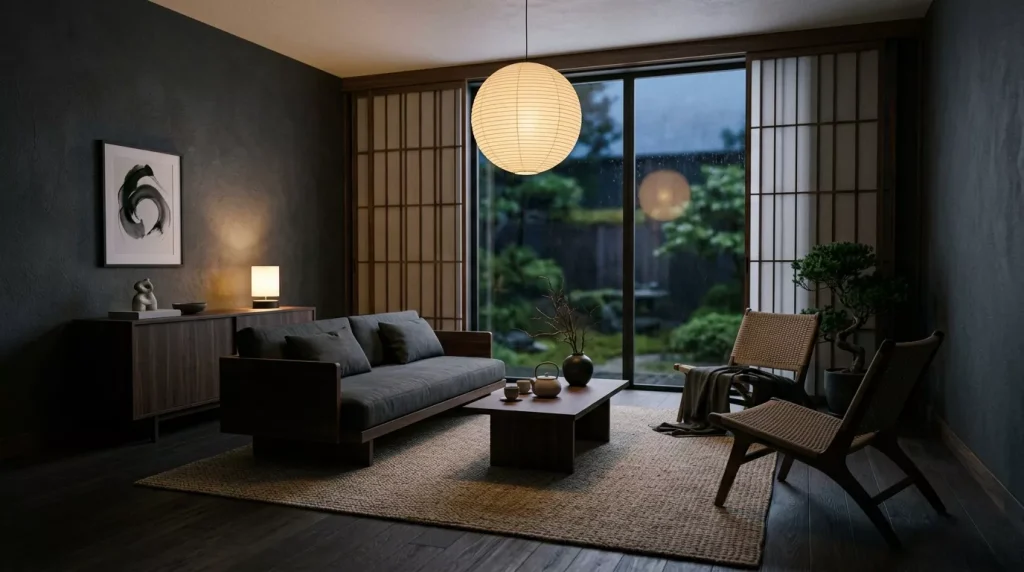 Japandi Living Room Style Ideas for a Calm Home 8 dark japandi living room decor 202605221051 6a0fef27c98bc