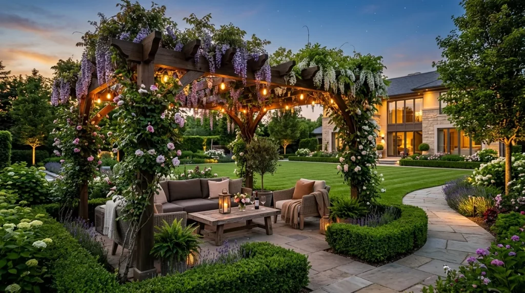 garden with wooden pergola flowers 202606010109 6a1c959ae051e