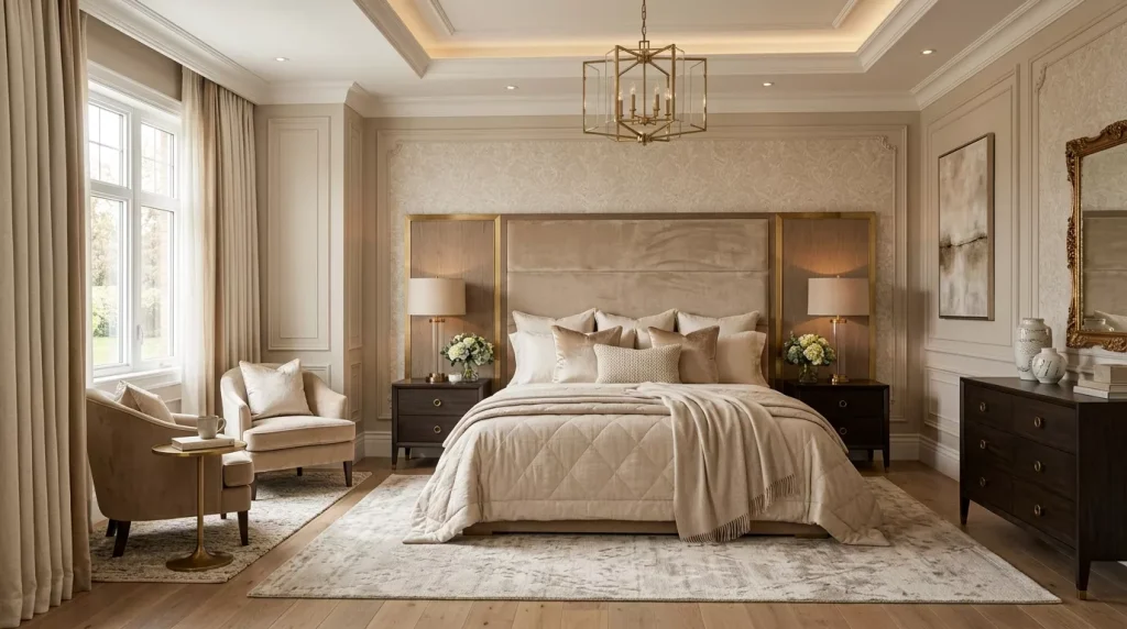 Luxury Bedroom Ideas to Elevate Your Sleep Space 3 luxury bedroom decorated warm tones 202606010129 6a1c9a9eeb678
