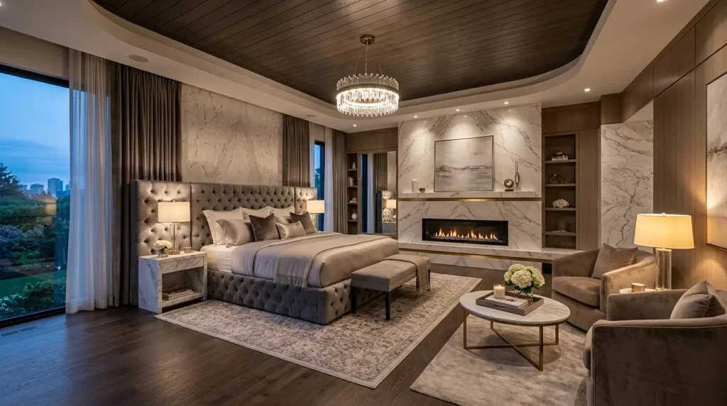 Luxury Bedroom Ideas to Elevate Your Sleep Space 7 luxury bedroom with modern firep 202606010128 6a1c9aa4dd771