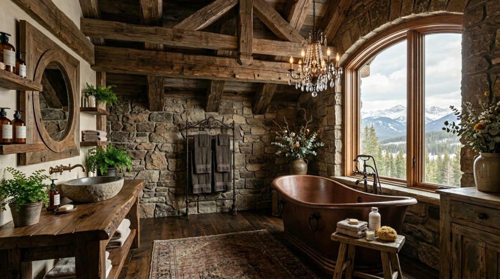 Luxury rustic bathroom exposed b… 202606022219
