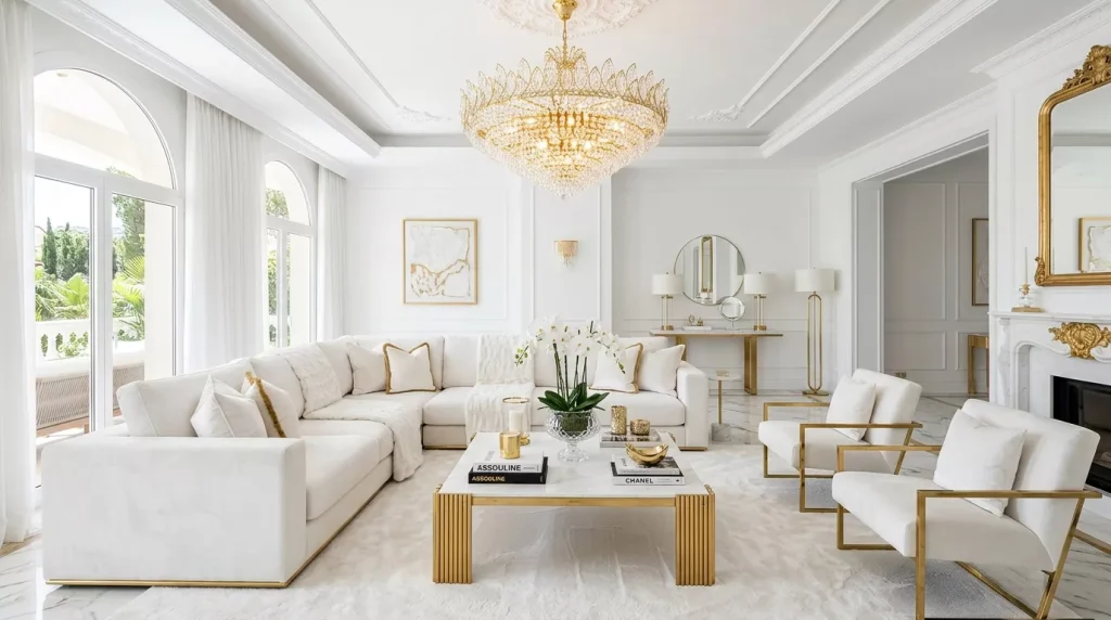 All-White Living Room Ideas: Design Tips & Inspiration 2 all white living room gold decor 202606121443 6a2bd50136497