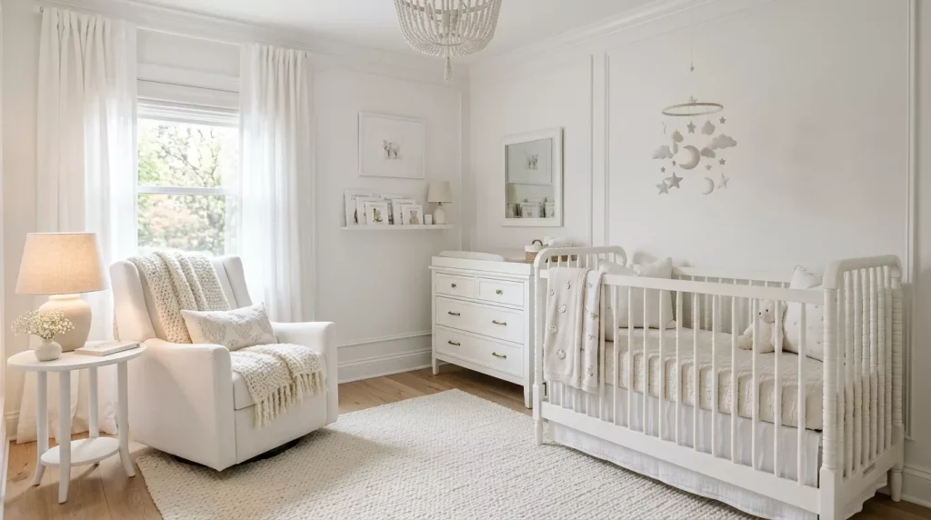 All White Home Decor Ideas: Style Every Room Right 13 all white nursery room elegant f 202606121507 6a2bdaed84d39