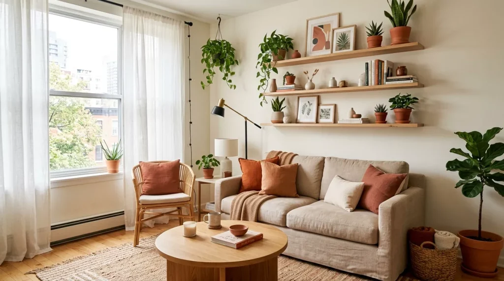 Terracotta Living Room Ideas: Cozy & Stylish Decor 2 apartment living room terracotta 202606141740 6a2ea1a4b450d