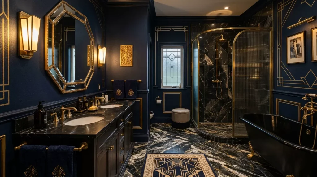 art deco bathroom navy walls 202606020012 6a1dd999a8eea
