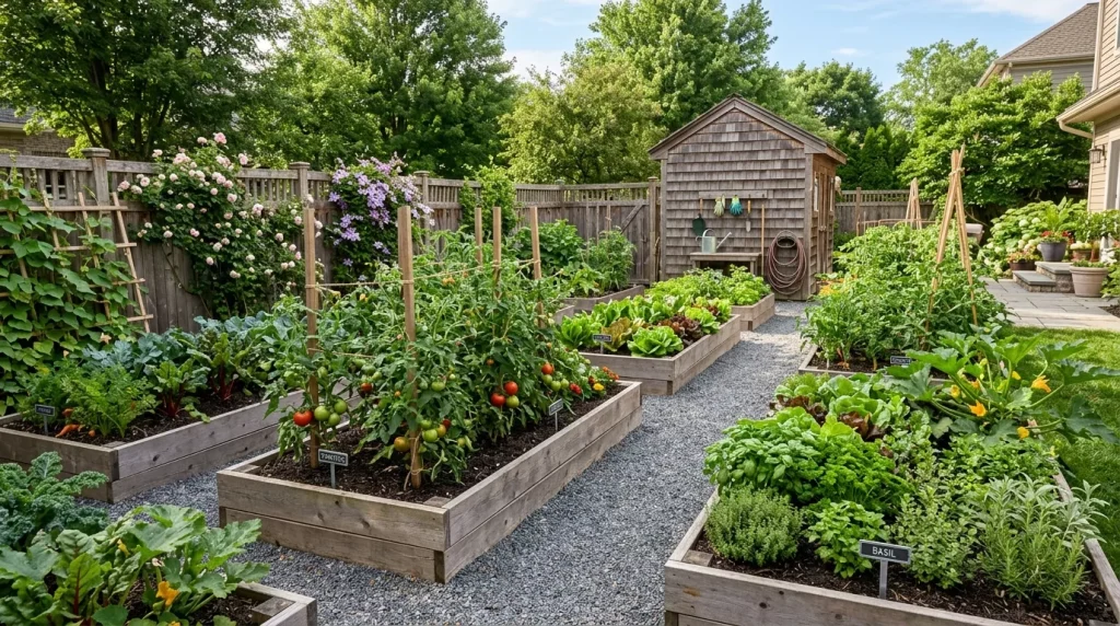 Backyard Garden Ideas: Inspiration for Every Yard 8 backyard vegetable garden raised 202606081911 6a26cddae162f
