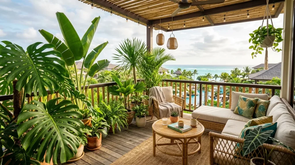 balcony garden with tropical plants 202606292324 6a42b8c7daaa7