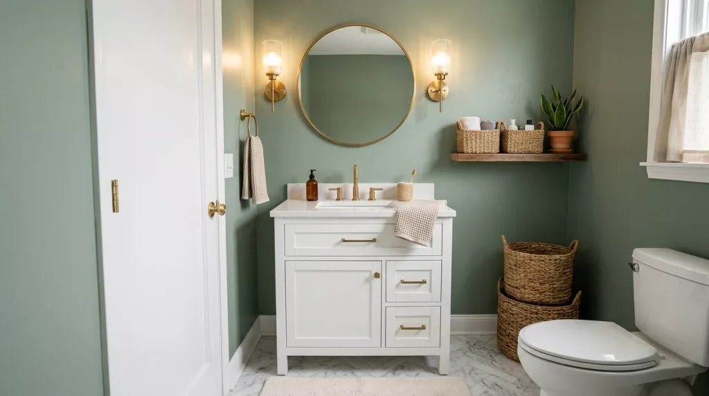 bathroom makeover sage green walls 202606062257 6a245ffb89d32