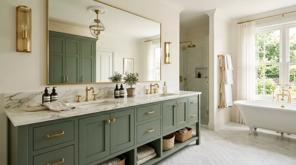 bathroom with sage green cabinetry 202606062257 6a245ff995af2