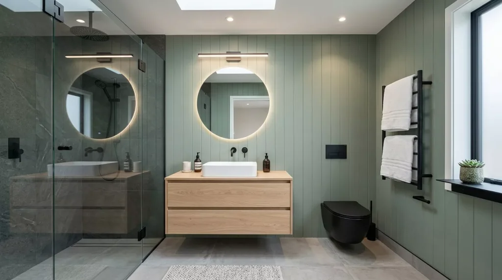 bathroom with sage green panels 202606062258 6a245ff5be70b