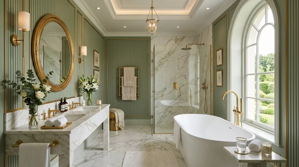 bathroom with sage green panels 202606062306 1 6a2461c53455e
