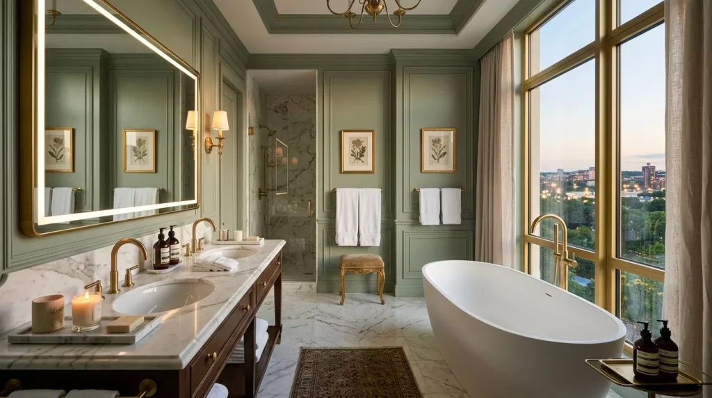 bathroom with sage green panels 202606062306 6a2461c58c37d