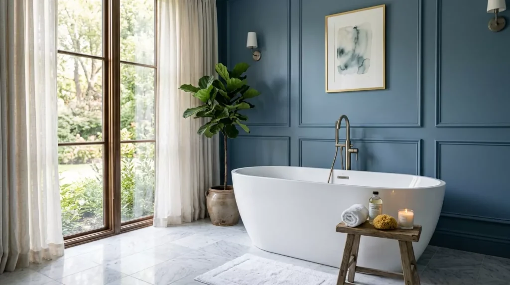 bathtub against dusty blue walls 202606122057 6a2c2ce9e4461