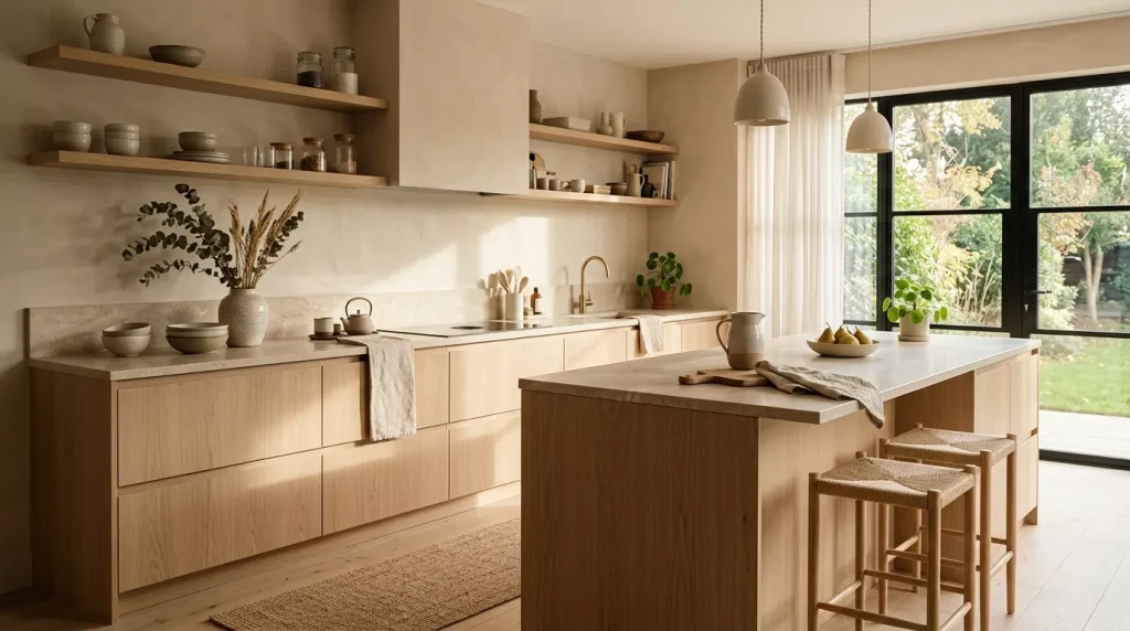 Flat Front Cabinet Ideas for a Modern Kitchen 13 beautiful japandi kitchen with light 202606282324 6a416716c4cd9