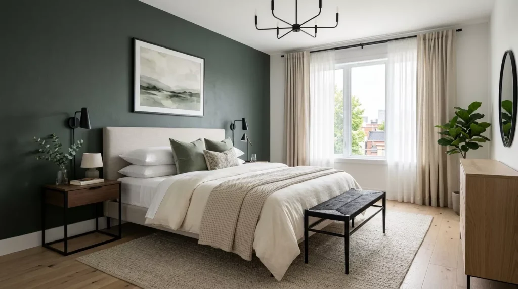 bedroom with sage green wall 202606121608 6a2be8fd26912 1