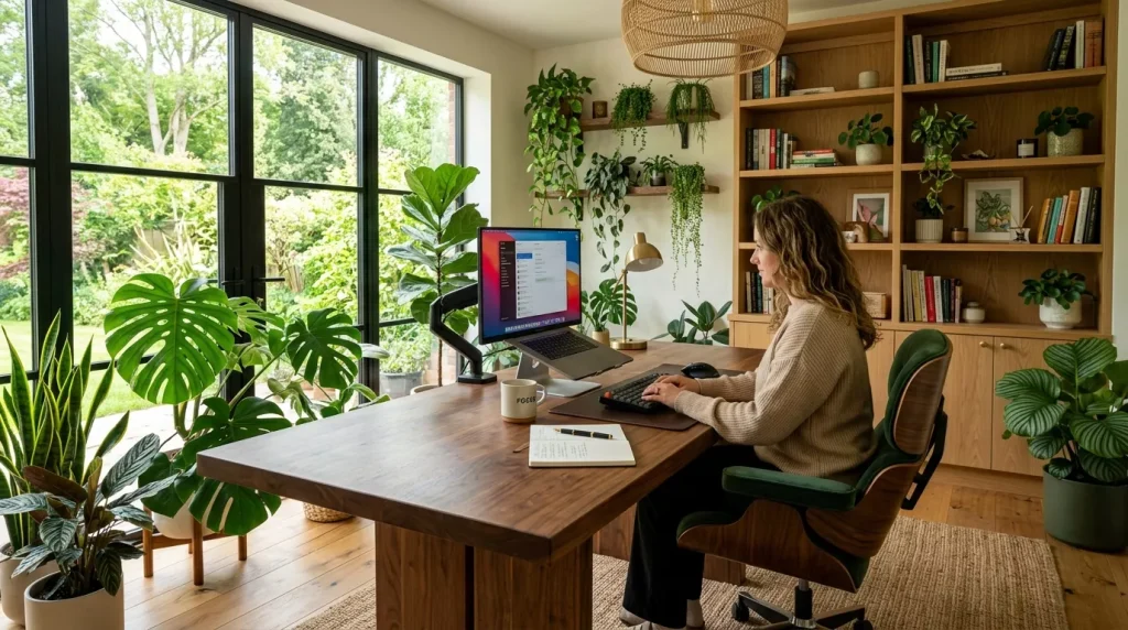biophilic home office design plants 202606210108 6a36f3a43348b