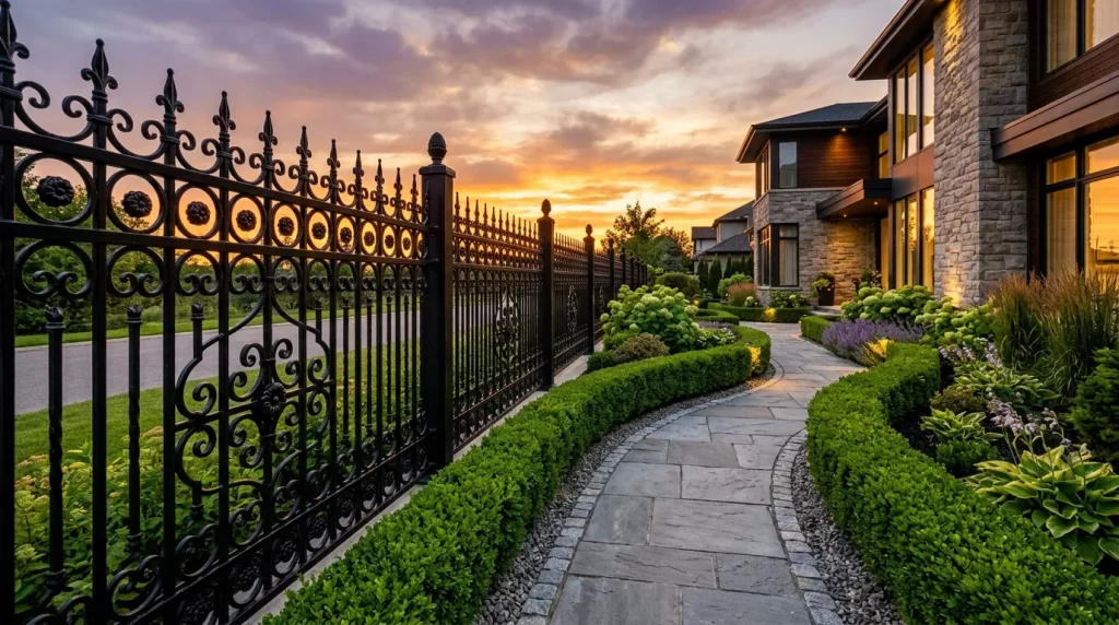 black metal fence garden 202606280129 6a40330286f47