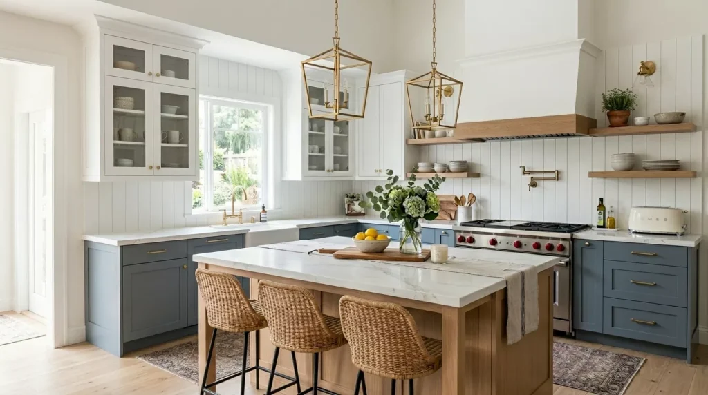 Two Tone Kitchen Cabinet Ideas: Fresh Inspiration 3 blue gray cabinets white upper 202606190038 6a3449a2037f7