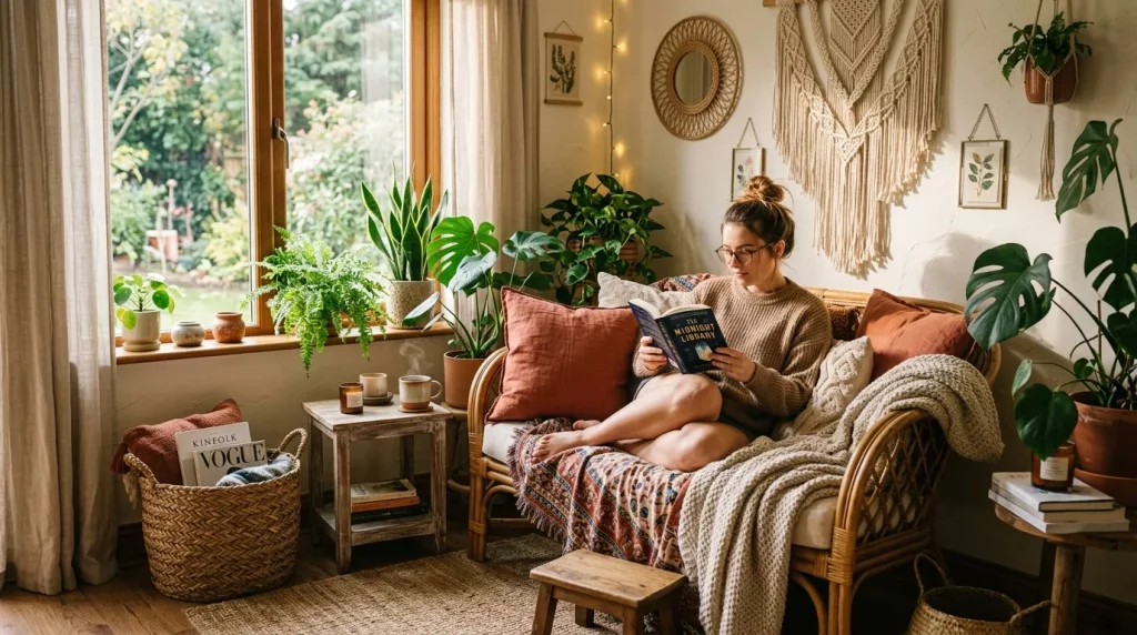 bohemian reading nook decor 202606081616 6a26a5084bcb1