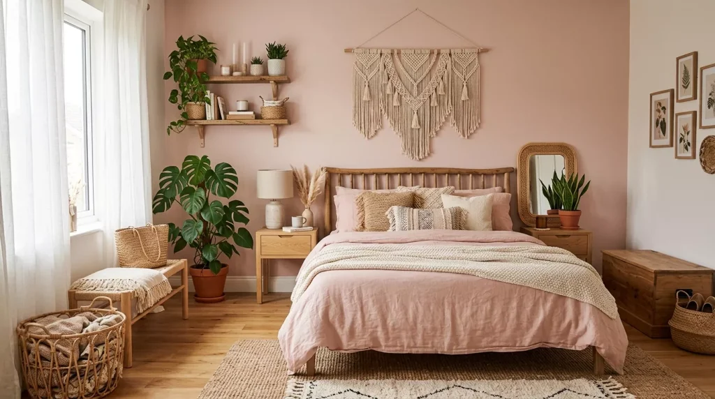 Blush Pink Bedroom Aesthetic Ideas for a Dream Space 4 boho blush pink bedroom interior 202606162355 6a319c5c05f14