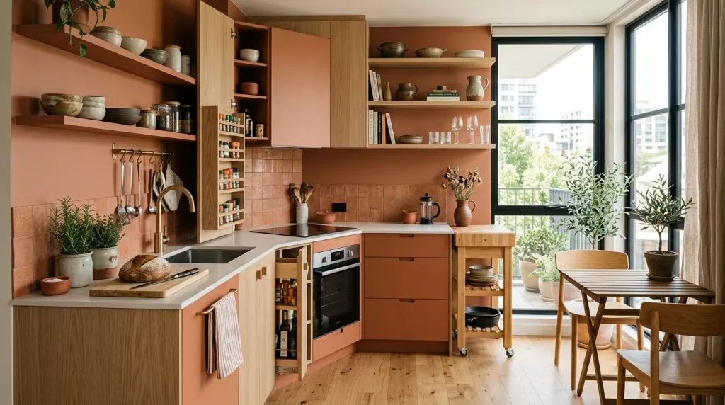 Terracotta Kitchen Color Scheme Ideas That Wow 3 compact kitchen terracotta light 202606132307 6a2d9ceaaec3d