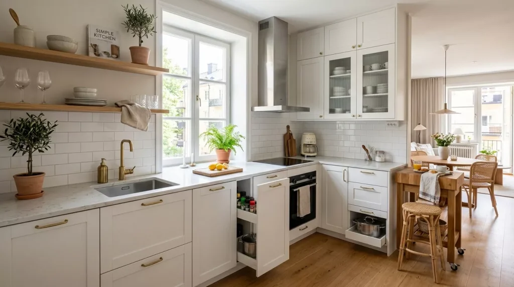 compact kitchen with white cabinets 202606272349 6a401b8e87f4b