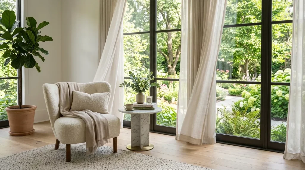 Accent Chair Ideas to Elevate Your Living Room 10 cream chair beside window 202606302205 6a43f77cbc68e