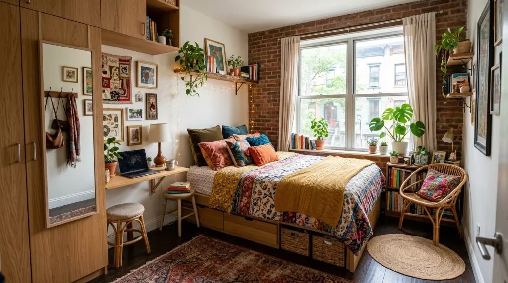 Eclectic Bedroom Decor Ideas That Actually Work 8 eclectic bedroom maximizing space 202606081700 6a26af1479c79
