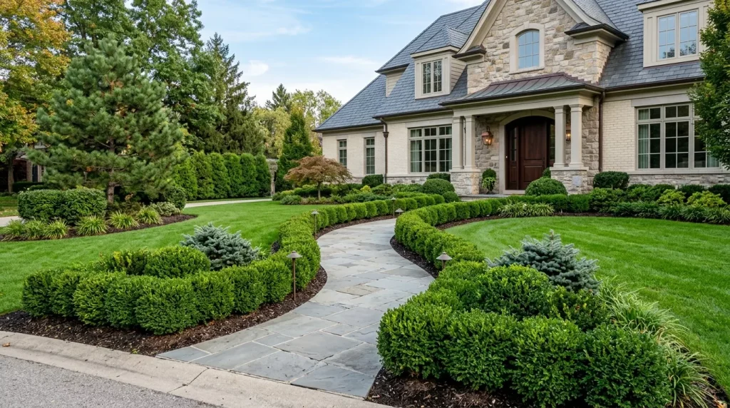 Front Yard Landscaping Ideas to Boost Curb Appeal 5 evergreen front yard landscape d 202606091843 6a2819038dea6
