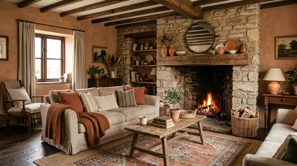 farmhouse living room terracotta 202606081616 6a26a5060f355