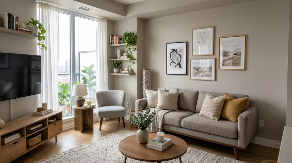 greige living room space saving 202606222302 6a39790746f1b