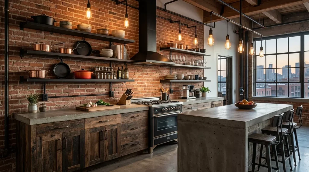 Open Shelving Kitchen Ideas for a Stylish Space 8 industrial modern kitchen black 202606262324 6a3ec3ed7912d