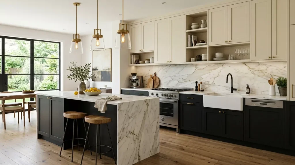 Two Tone Kitchen Cabinet Ideas: Fresh Inspiration 5 kitchen cabinets marble countert 202606190038 6a3449a03c563 1