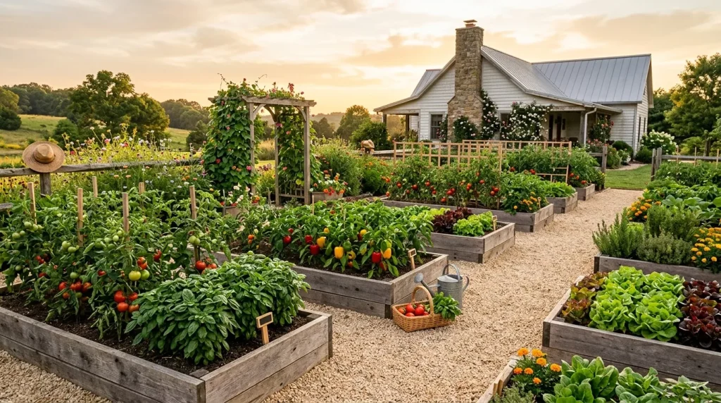 Raised Garden Bed Ideas for Every Yard & Budget 13 kitchen garden with raised beds 202606180025 6a32f518276cd