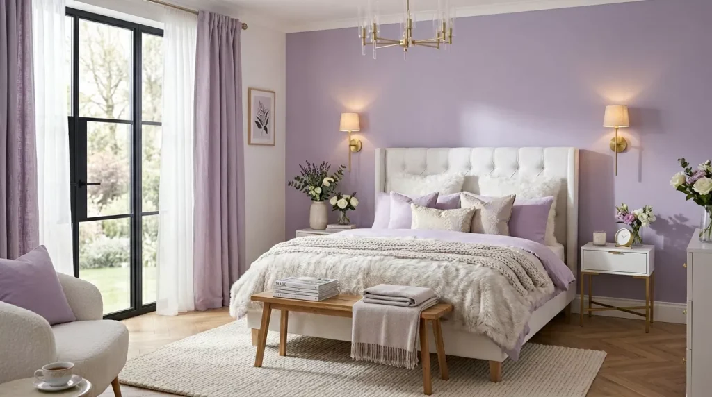 Lavender Bedroom Decor Ideas for a Calming Retreat 7 lavender bedroom with accent wall 202606200010 6a359664ca302