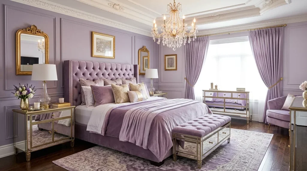 Lavender Bedroom Decor Ideas for a Calming Retreat 9 lavender bedroom with mirrored f 202606200018 6a35966388ca8 1