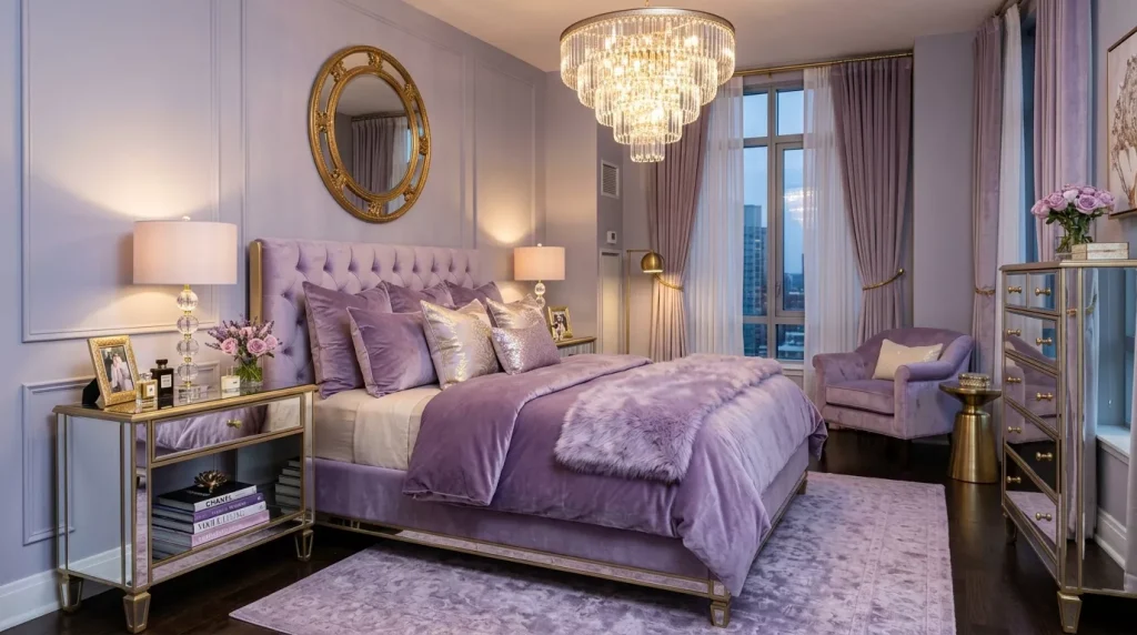 Lavender Bedroom Decor Ideas for a Calming Retreat 10 lavender bedroom with mirrored f 202606200019 6a3596633aa05