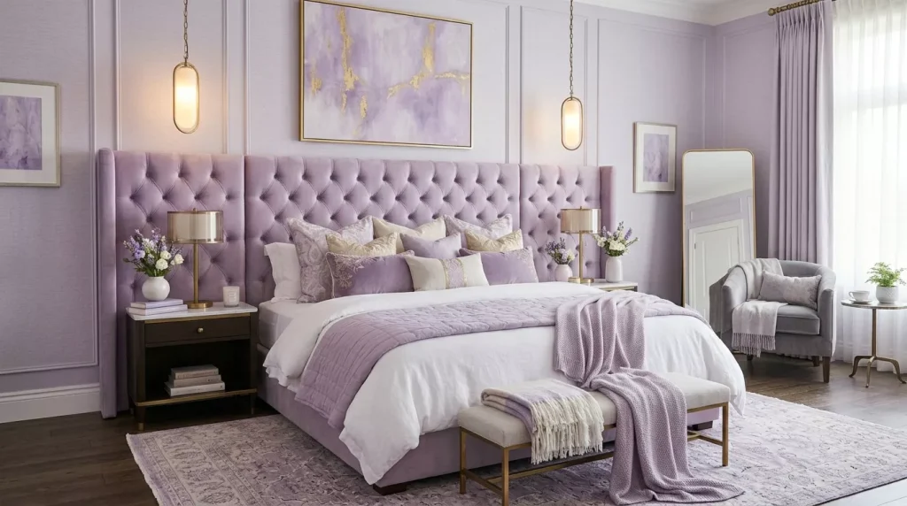 Lavender Bedroom Decor Ideas for a Calming Retreat 2 lavender bedroom with statement 202606200020 6a35967780025