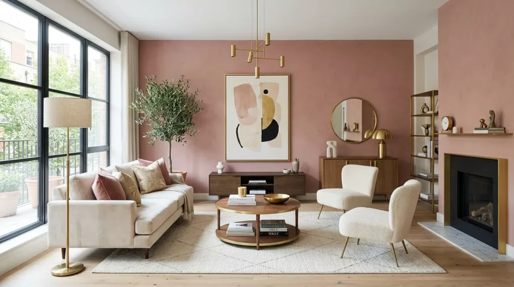 Dusty Rose Home Decor Ideas to Elevate Every Room 9 living room dusty rose accent 202606162337 6a31983b19e47