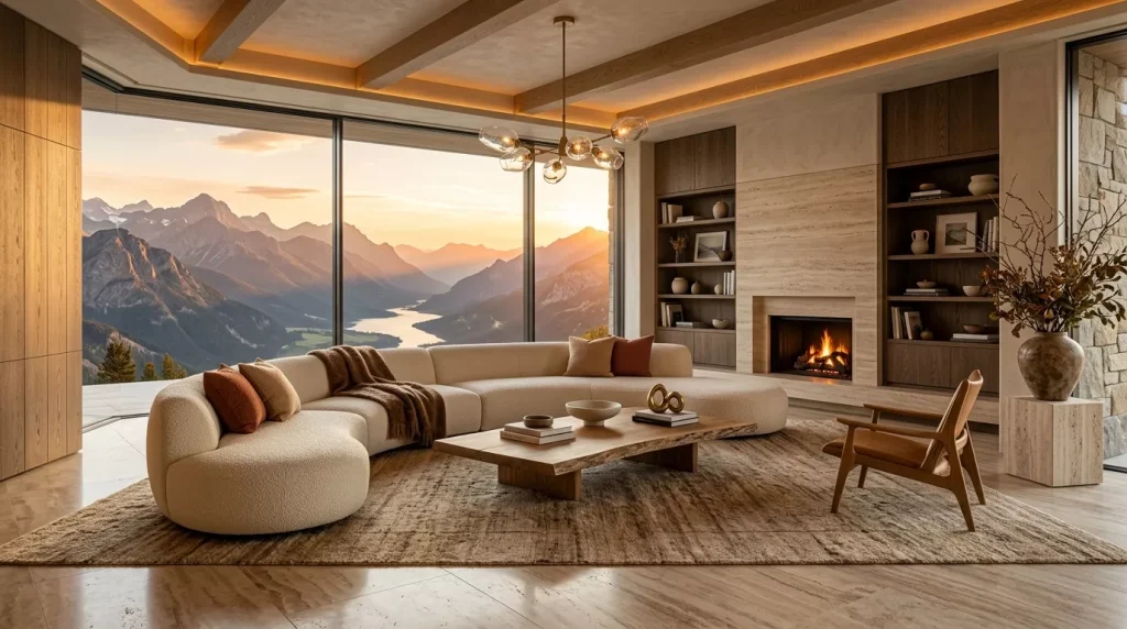 Warm Earthy Tones Living Room Ideas & Inspiration 1 living room overlooking mountains 202606181928 6a3400852d877 1