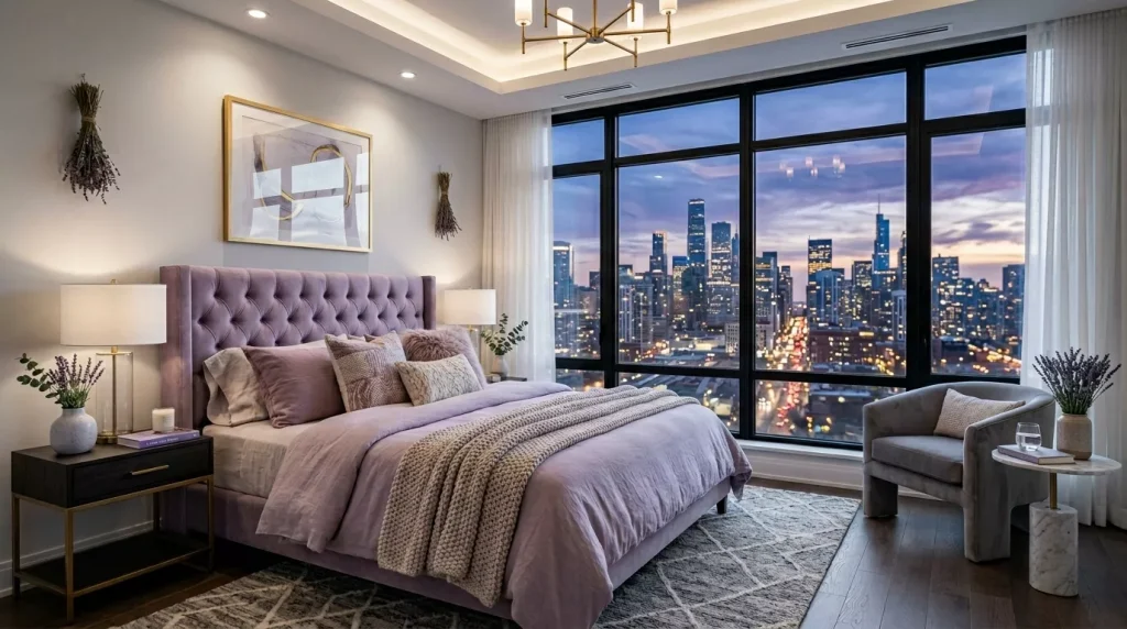 Lavender Bedroom Decor Ideas for a Calming Retreat 13 luxury apartment bedroom lavende 202606200019 1 6a3596604102c