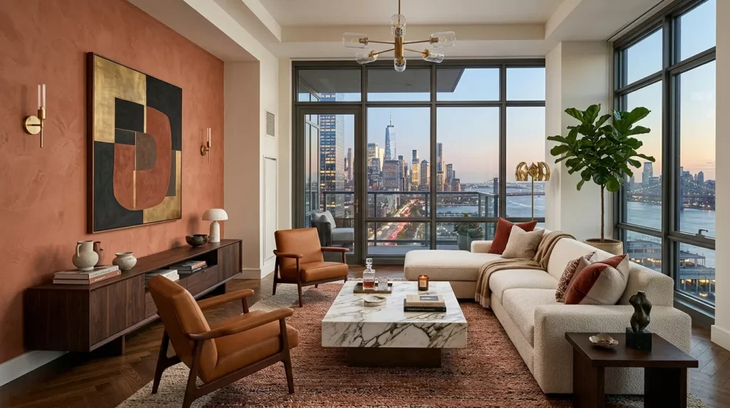 Terracotta Living Room Ideas: Cozy & Stylish Decor 10 luxury apartment living room cit 202606141740 6a2ea19649900