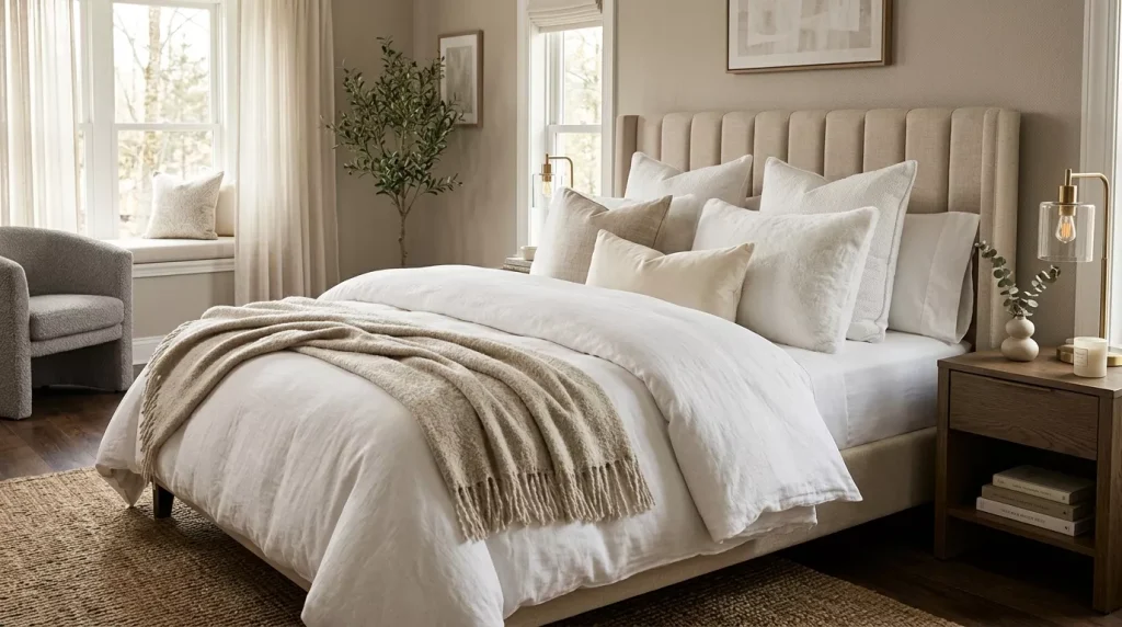 luxury bedding setup fluffy pillows 202606202329 6a36dc129d35b