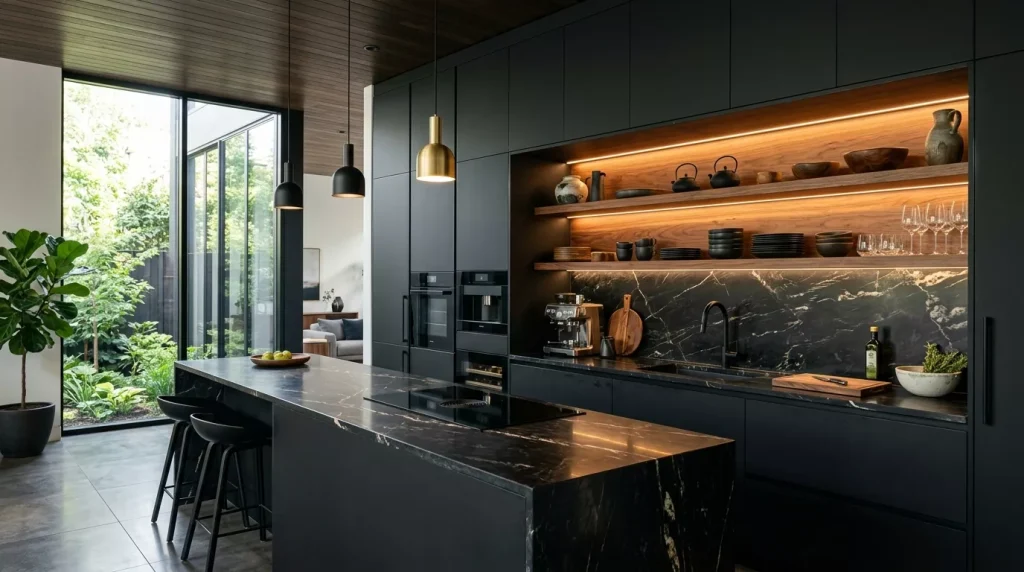 Open Shelving Kitchen Ideas for a Stylish Space 9 luxury contemporary kitchen with matte 202606262323 6a3ec3ebbe4b3